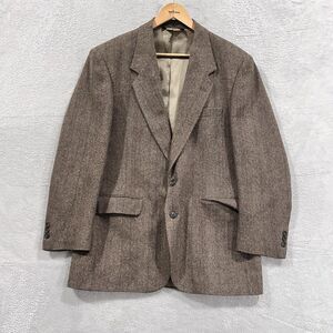 VTG American Trend Blazer Jacket 44-45 Lambswool‎ Tweed Herringbone